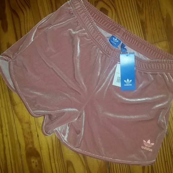 adidas velour shorts